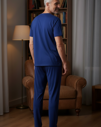Herren Schlafanzug 6XL - Kurzarm mit V-Ausschnitt - Ansicht 2