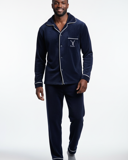 Herren Schlafanzug Winter Flanell - warm & bequem - Ansicht 5