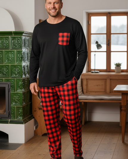 Pyjama Winter - Schwarz - Ansicht 1